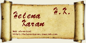 Helena Karan vizit kartica
